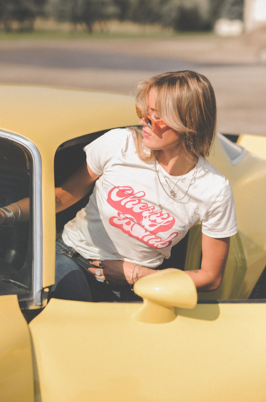 Cherry Bomb streetwear tee front


